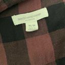 Beach Lunch Lounge Purple & Black Buffalo Plaid Popover‎ Blouse Photo 1