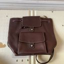 Gap  leather brown medium backpack Photo 7