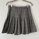 Brandy Melville Schoolgirl Grey Plaid Pleated Mini Skirt Photo 1