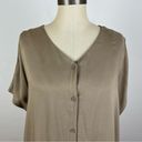 Oak + Fort  Tan V Neck Shirt Dress Photo 3