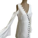 Alexis  'Galen' ivory long sleeve button front mini dress size Small Photo 3