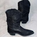 Dingo  Leather Black Boots Steel Toe Detail Sz 8 Photo 1