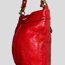 Coach  candy apple red hobo bag! Euc! Photo 6