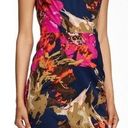 Trina Turk Navy Floral Kurdson Dress Sheath Sleeveless Cocktail Dress Size 4 Photo 0