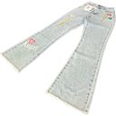 Princess Polly  Denim Flare Jeans with cute graphics Photo 6