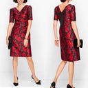 Talbots NWOT‎  Jacquard A-Line Rose Floral Dress - 16 Photo 1