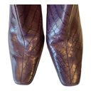 Nine West  Vintage Y2K Maximalist Purple Croc Embossed Square Toe Booties SZ 8. Photo 5