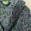 Vera Bradley  Kiev Swirls Plush Hooded Robe Black Green Blue White Print L/XL Photo 5