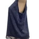 Luna  Rae Shimmery Blue Sleeveless Ruffle Neck Size XL New Without Tags Photo 2