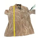 Bernardo  Brown Washable Leather Button Front Shirt Jacket Shacket Womens X-Large Photo 4