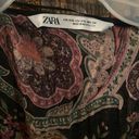 ZARA paisley dress midi v neck XXL 44 length x 17 inch Photo 4