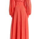 Kimberly  Goldson Lesli Clip Dot Long Sleeve Maxi Dress Women's XS Coral NWT Photo 1