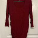 A pea in the pod Women's Maternity  Pregnant Maroon L/S Scoop Neck Shirt Size MED Photo 1