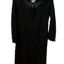 Garnet Hill  Black Sheer Tie Neck Size 6 Swim Coverup. Photo 0