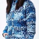 The North Face  Blue Leopard Quilted Bomber Jacket Coat Photo 1