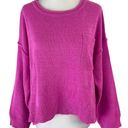 Lumière New  Boxy Pocket Pullover Sweater Pink Photo 0