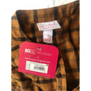 Isabel Maternity long sleeve brushed flannel maternity top brown Plaid S NWT! Photo 4