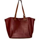 Krass&co NWT Authentic G.H. Bass &  Red and Orange Leather Tote Bag Made in USA Photo 1