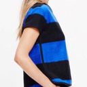 Madewell Blue & Black Brushed Rugby Boxy Top Photo 1