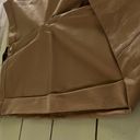 Kardashian Kollection Women Large Vegan Leather Kardashian Buttery Soft Pants Stretchy Side Camel 🐫 Photo 11