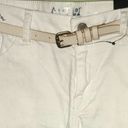 Apt. 9  WHITE WITH PINK BELT MID RISE JEAN SHORTS SIZE 8 Photo 2