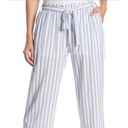 HYFVE HYFYVE White & Blue Striped High Waisted Casual Pants Photo 1