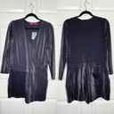 n:philanthropy NWT  Fire Sparkle Long-Sleeve Romper in Black Photo 2