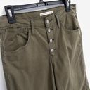 Levi's  Mile High Cropped Wide Leg Jeans High Waist Button Fly Sz 30 Olive Green Photo 1