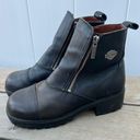 Harley Davidson Y2K  Amherst Side Zip Moto Boots Size 9 Photo 2