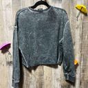 Nike  SPORTSWEAR REBEL CREWNECK GREY ACID WASH CROPPED SWEATSHIRT Photo 3