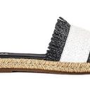 Kaanas Jaya Two Tone Raffia Espadrille Sandal Black White Photo 7