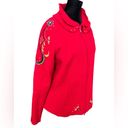 Norlender Red Janne Felted Wool Jacket Cardigan Size Large Embroidered Norway Photo 1