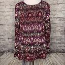 J.Jill ‎ Key Hole Long Sleeve Floral Paisley Blouse Photo 0