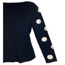 Cyrus  Black and White Long Sleeve Blouse with Polka Dots Size M Photo 1