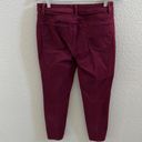 Talbots  High Waist Ankle Burgundy Denim Jeans Photo 3