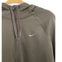 Nike Dark Green Full Zip Long Sleeve Hoodie Sweatshirt Size Medium Photo 3