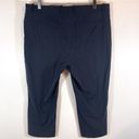 Lafayette 148  Navy Blue Straight Leg Cropped Dress pants size 12 Photo 2