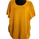 Lane Bryant Vibrant Yellow knit short sleeve sweater by . Rouching Size: 26/28 Photo 0