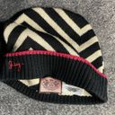 Juicy Couture Y2K Black & White Patterned Beanie W/ Hot Pink Embroidered Logo Photo 1