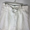 Farm Rio  Tailored Linen High Rise Shorts cream/ivory Size Large Photo 6