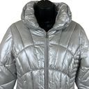 Guess  quilted pearlescent silver puffer jacket Photo 1