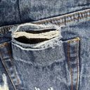 Vintage Havana  distressed mini skirt button fly denim jean blue 4 26 S Photo 6