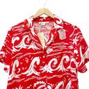 C&C California NWT  Linen Top Red & White Tropical Hawaiian Shirt Size Small NEW Photo 6