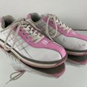 Brunswick Y2K White Bubblegum Pink Quilted Lace Up Casual Bowler Oxford Sneakers Photo 1