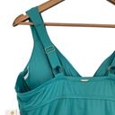 Anne cole  NWT Twist Front Tankini Swim Top Teal Green Size 16W Ruched Adjustable Photo 6