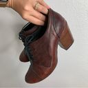 Fossil  Tamiko Lace up Heel Brown Leather Vintage Size 7.5 Photo 5