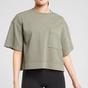 Athleta classic cotton crop tee in green Photo 0