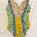 Ariella Vintage Arielle Bright Yellow Printed Swimsuit Photo 2