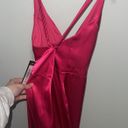 Dillard's Pink Satin Semi-Formal Dress Photo 3