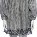 Joie  Jade Linen Blend Dolman Button Cuff Sleeve Eyelet Hem Babydoll Dress XXS Photo 5